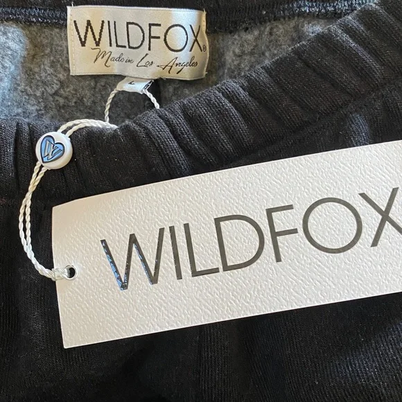 Wildfox Cotton Stretch Stretch Waistband Print Sides Sweatpants NWT - Picture 9 of 16